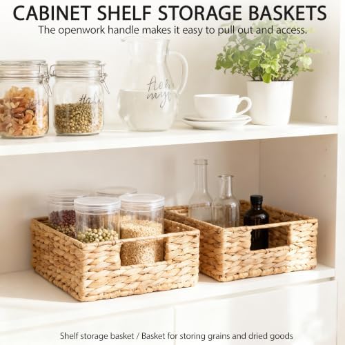 Small Water Hyacinth Storage Basket Organizer