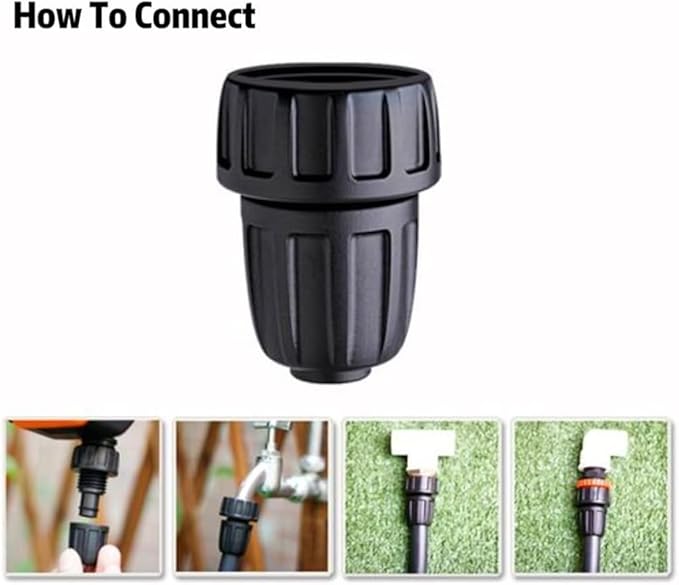 1/2 Inch Drip Irrigation Tubing Faucet Adapter 6 Pack, 3/4" to 1/2" Irrigation System Hose Adapter, 3/4 Inch Faucet Connector Garden Hose Adapter
