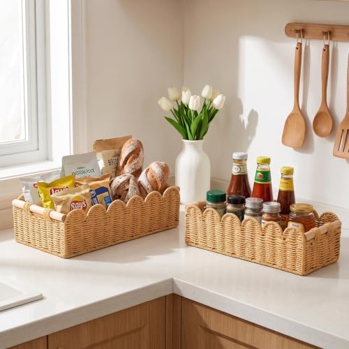 YRMT Toilet Paper Storage Basket Paper Rope Bathroom Baskets Set of 2