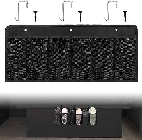 RVZONE RV Shoe Pockets 6 Large Pockets, Hanging Organizer with Sturdy Hooks