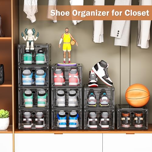 caktraie 10 Pack Shoe Organizer Stackable