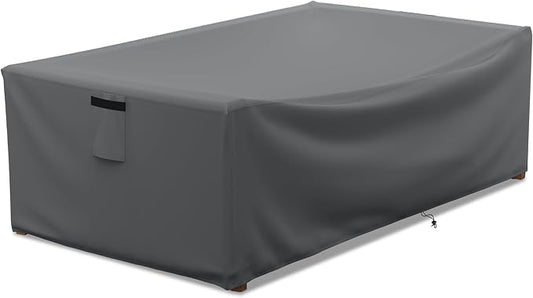 STARTWO Patio Coffee Table Cover Waterproof Patio Furniture Covers, Heavy Duty Durable Rectangular Outdoor Table Cover Fits up to 48L x 28Wx 13H inches, Grey