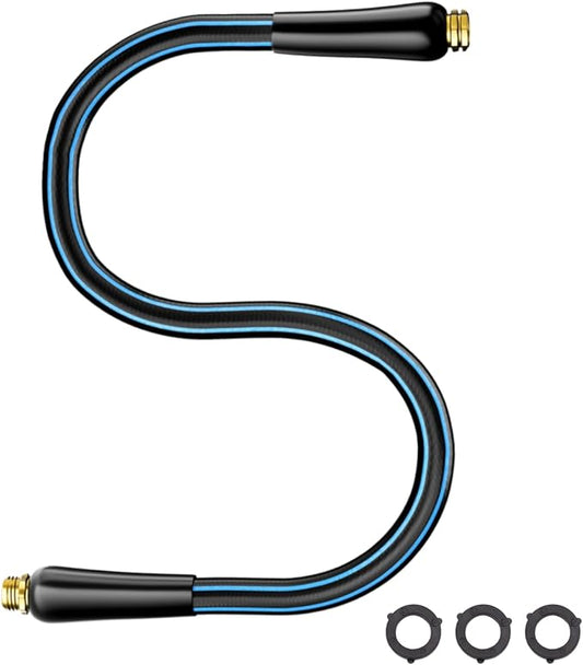 Short Garden Hose 5FT: Water Hose with Sturdy Brass Fittings - Flexible Lightweight Portable Leakproof Hose 5/8" - Hybrid Rubber Portable Hose for Garden, Car Washing, and Outdoor Cleaning