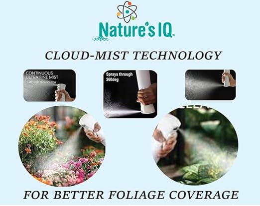 Nature's IQ Copper Fungicide. Innovative Spray Mist Technology. Controls powdery Mildew, Black spot, and Rust! for use on Roses, Flowers, ornamentals, Fruits and Vegetables. Ready-to-use 20 oz.