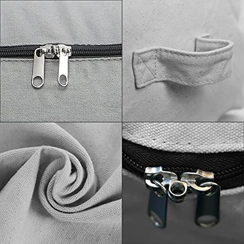 Breathable & Durable Canvas Storage Bags, Light Gray, 2-pack