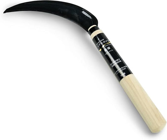 Japanese Harvest Sickle, Saw Sickle Hand Tool for Vegetable Harvesting, Rope Cutting and Field Work, Made in Japan by HONEN