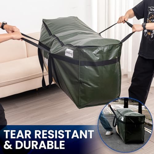 TAILI 2 Pack 69 Gallon Extra Large Storage Bags with Visible Window,Green