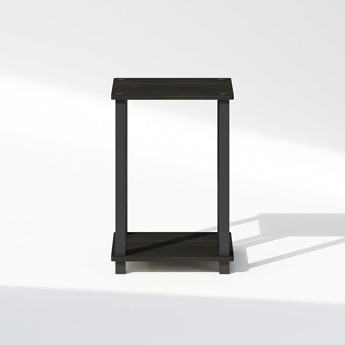 Furinno Simplistic Toolless 2-Tier Compact Night Stand, Espresso