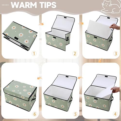 Stackable Clothes Storage Bins with Lids 3 Pack