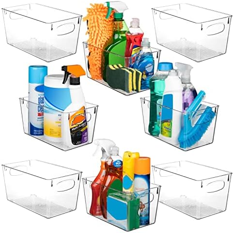 ClearSpace Clear Plastic Storage Bins – Perfect Kitchen Organization and Storage or Pantry Storage – Fridge Organizer, Pantry Organization and Clear Storage Bins, Cabinet Organizers | Plastic storage bin for pantry organization, kitchen storage, and re...