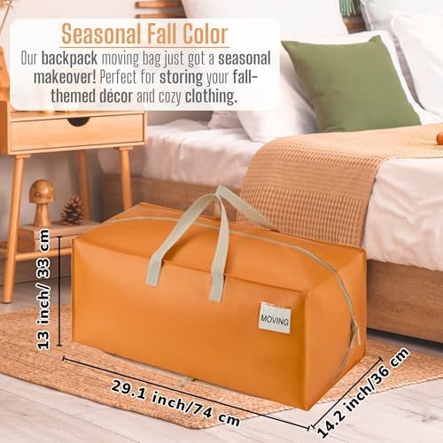 VENO 10 Pack Heavy Duty Moving Bags with Backpack Straps, Zippers & Handles, Extra Large Packing Bags for College Dorm Essentials, Moving Supplies Alternative to Cardboard Moving Boxes
