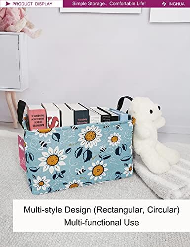 Rectangular Sunflower Storage Basket