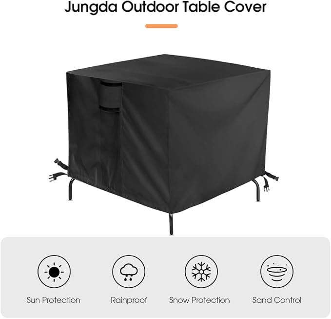 Outdoor Table Cover, 32 Inch Square Patio Table Cover,Waterproof Outside Small Table Cover Furniture Covers - 32 X 32 X 28 Inch