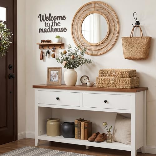 StorageWorks Wicker Basket with Lid, Large Water Hyacinth Storage Baskets