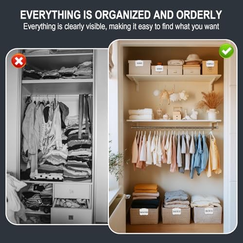 20pcs White Basket Labels Removable PVC Labels