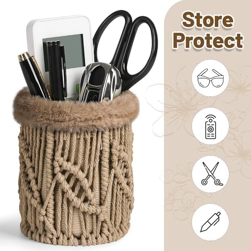 HOSROOME Glasses Holder for Nightstand Boho Decor Eyeglass Holder