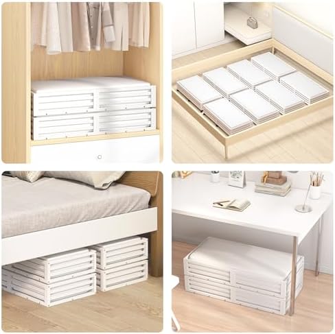 Bamboo Under Bed Storage with Wheels Rolling Underbed Drawer with Lids