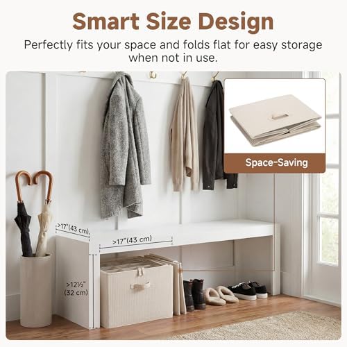 StorageWorks 2-Pack 32-Pair Shoe Organizer Bins, Khaki and Beige Stripes | Adjustable Dividers, Holds up to 16 Pairs Each, Foldable, Clear Lid, Fits Shoes, Clothes, Blankets, For Seasonal Storage