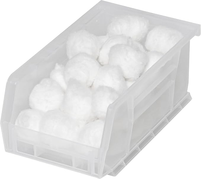 Akro-Mils 30220 AkroBins Plastic Storage Bins, 7"x4"x3", Clear, 24-Pack