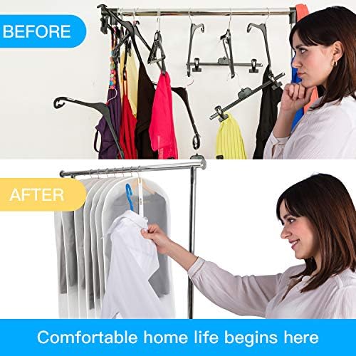 Clear Garment Bags for Hanging Clothes, 12 Pack 40 Inch Suit Covers