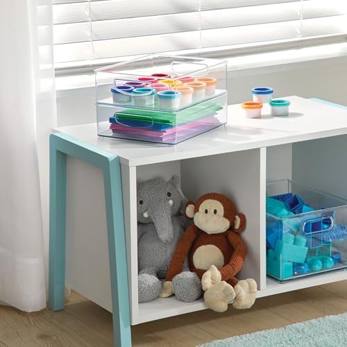 iDesign Stackable Pantry Bin, Clear | Kitchen Cabinets, Fridge or Freezer Storage, Made in USA