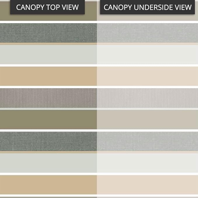 Garden Winds Durable Replacement Canopy Top Cover Compatible with The L-GZ136PST Madaga 10' x 10' Gazebo - Classic Sandstone Gray, 350