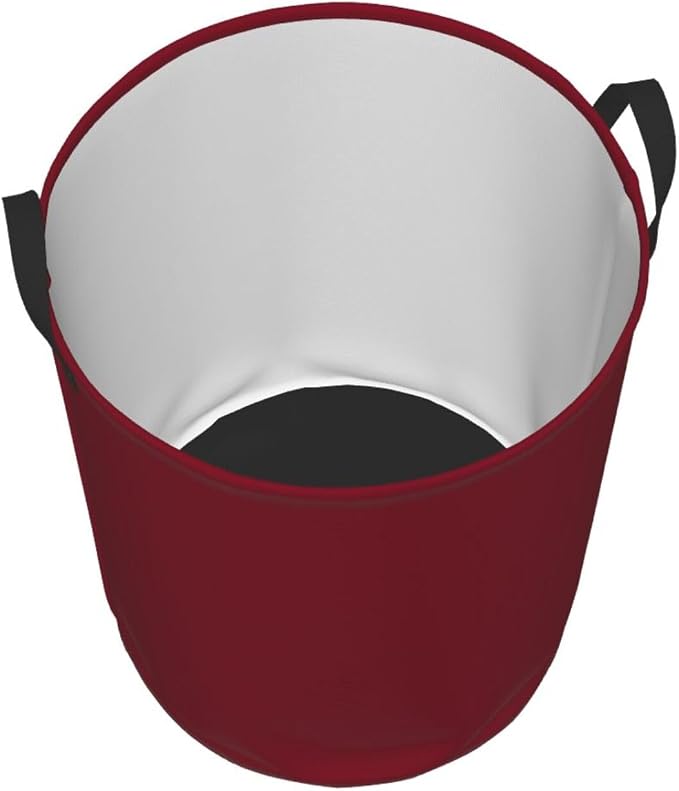 19.6" Large Laundry Hamper Bag, Burgundy Trend Color Collapsible Laundry Basket Dirty Clothes Organizer Washing Bin for Family Essentials Storage