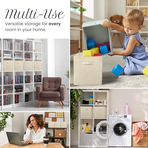 Reli. 11 Inch Cube Storage Bins (4 Pack) | Cube Organizer Bins