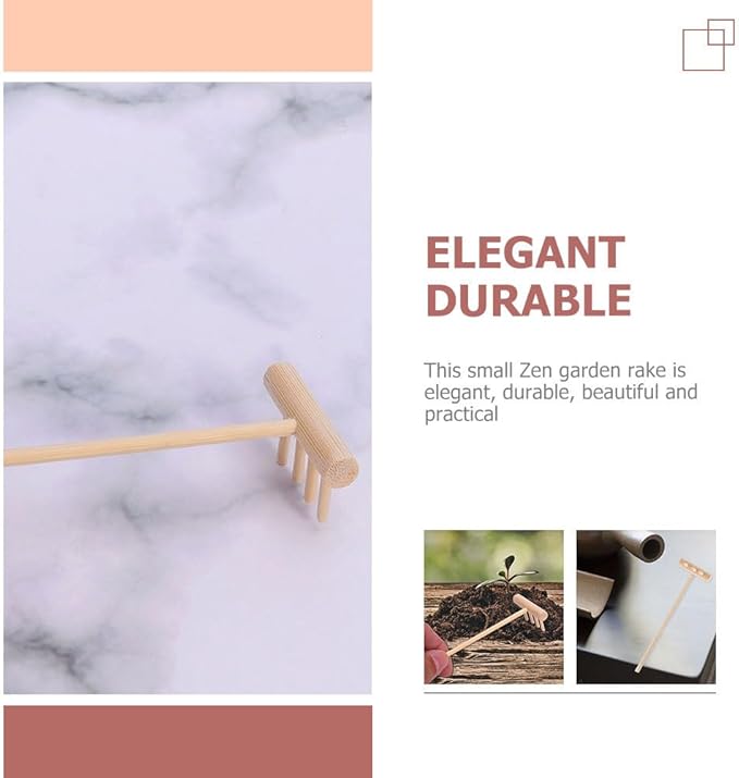 YARNOW 60 Pcs Mini Zen Garden Rakes Bulk, Miniature Sand Rake for Tabletop Meditation and Decorative Sandbox Accessories