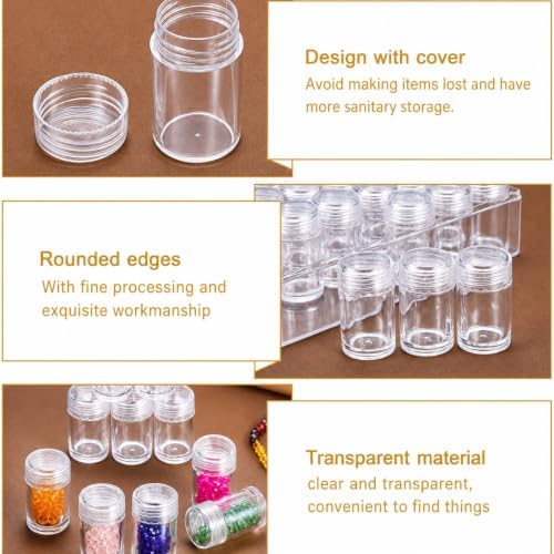 Blulu 60 Bead Container Lidded Small Box, 2 x 1 Inch