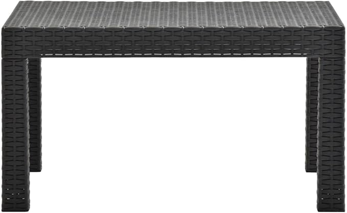 Garden Table Anthraciteshort,Side Table,Long Table,Square Table, Suitable for Porch, Garden, Cafe, Swimming Pool,Easy to Clean 22.8"x22.8"x16.1" PP