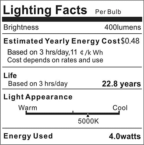 12 Volt LED Light Bulbs - Daylight 5000K 4W(Only for 12V DC/AC) - E26 Standard Base - 40W Equivalent Dimmable Low Voltage Tubular T14/T45 LED Bulb for RV Landscape Garden Post, 3 Pack