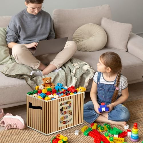 Rustic Alphabet Snake Storage Bins Boxes with Handles