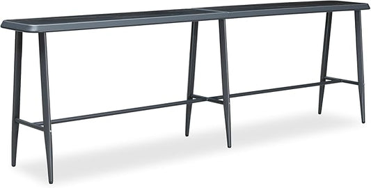 PURPLE LEAF Outdoor High Bar Table Rectangular Patio Pub Balcony Table with Waterproof Tabletop, 122” Long for 4 Seats