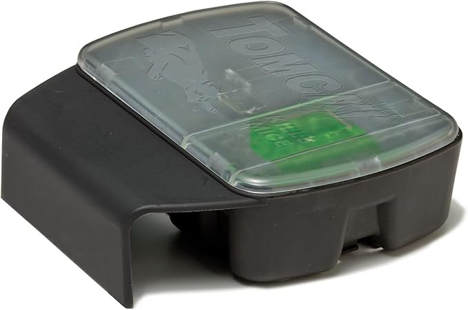 Tomcat Mouse Killer(e), Child Resistant, Refillable Station, 32 Bait Blocks | Tamper-Resistant Indoor Bait Station with Clear Monitoring Lid, 1 Refillable Station and 32 Bait Blocks