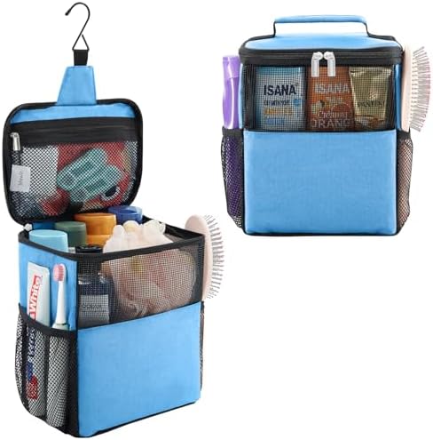 Lifewit Mesh Shower Caddy Bag Portable for College Dorm Room Essentials, Hanging Organizer Basket, Quick Dry Tote Bag for Camping, Bathroom, Beach, Travel, Medium, Blue | Portable, Quick Dry, College Dorm Room Essentials, Tote Bag for Toiletry, Bathroo...