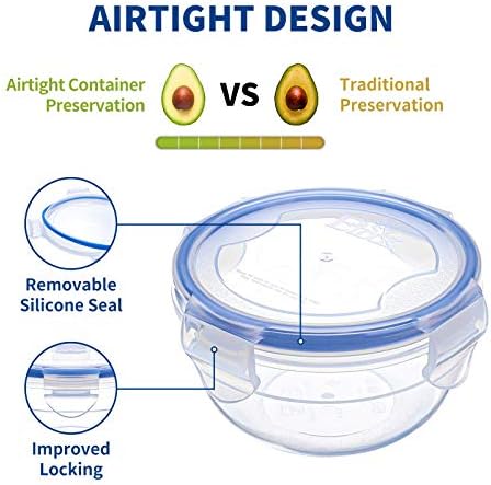 KIGI Food Storage Container, Round, Set of 3 (1.25-4.3 Cup)