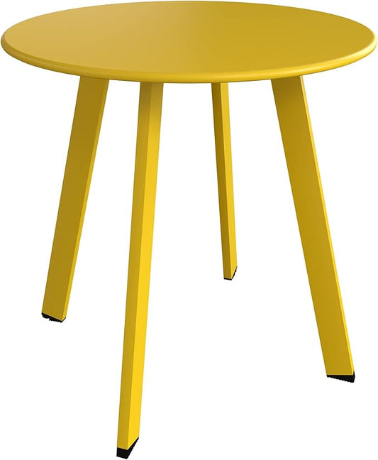 Grand patio Outdoor Side Table Round End Table with Square Feet Small Accent Table Great for Patio Balcony