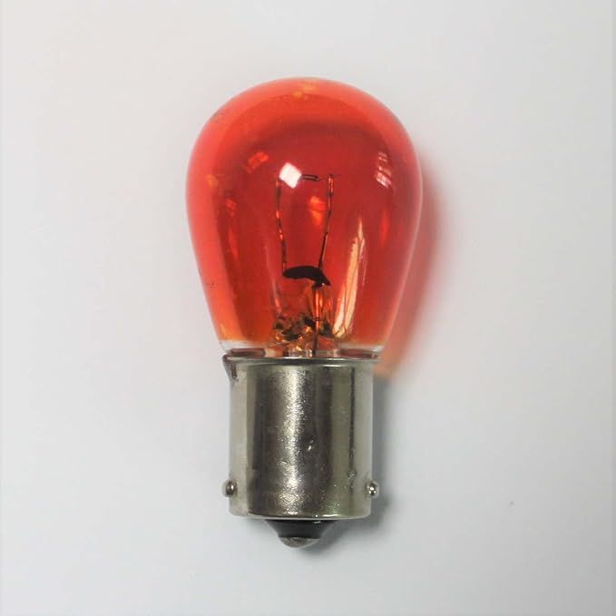 Diximus Pack of 10 Bulbs 1141 S8 Amber Low Voltage Landscape Light Bulbs 12V 21W BA15s Bayonet 21W Lamp (Amber)
