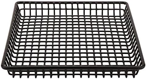 G.E.T. 9" Black Square Wire Metal Basket for Pantry, Storage and More