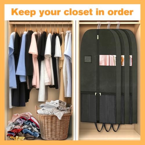 Travel Garment Suit Bag 43" for Hanging Clothes Storage for Men Suits Shirt