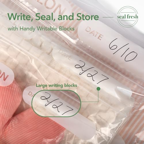Seal Fresh 5 Gallon Large Plastic Storage Bags – 18" x 24" (90 Count) – Reusable XXL Extra Large Clear Jumbo Zip Bags with Sealable Zipper Top For Clothes, Travel, Moving