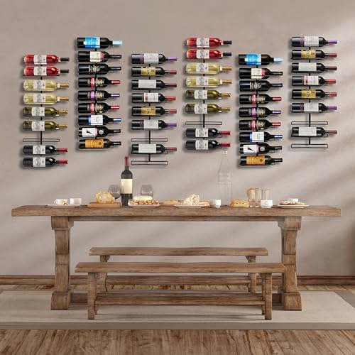 Sorbus Wall Mounted Wine Rack, Metal Bottle Rack (9 Bottle, 2 Pack)