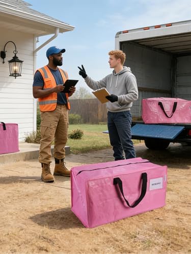 WORKPRO 8 Pack Extra Large Moving Bags with Backpack Straps & Handles