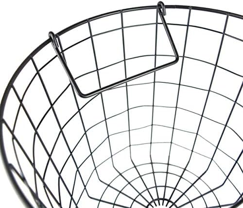 DII Metal Wire Utility Storage Bin, Small Round, 12x12x10", Black