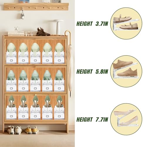 36 Pack Shoe Slots Organizer for Closet, Adjustable Shoe Stackers for a Pair of Shoes Shoe Rack Storage Shoe Space Saver 50% Shoe Shelf Display Holder for Closet