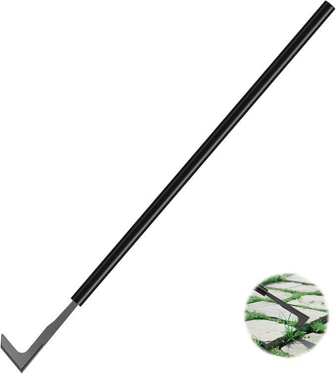 2026 Upgraded Crack Weeder Tool, Carbon Steel Handle Manual Crevice Weeding Tool Weed Puller Gardening Tool for Sidewalk, Paver, Wall Gaps, Lawn Yard, Driveway, Bricks, Deck Boards (49.2")