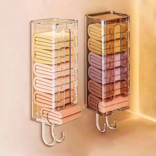JEPELUS 2Pcs Sock and Underwear Organizer, Wall Mount Clear Storage Box