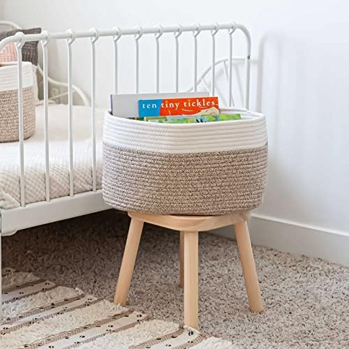 OrganiHaus Cotton Rope Basket for Shelf Storage, 15x9x10