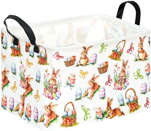 Gift Toy Storage Basket for Girls and Boys, Storage Organizer for Nursery Hamper Home Bedroom Laundry Hamper Shelf Easter Baskets